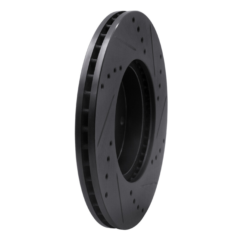 Chevrolet Epica Brake Rotor (1) - Front Left - R1 Concepts - Drilled & Slotted - Black - `04-`10